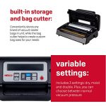 Nesco Deluxe Food VS-12 Vacuum Sealer, 130 Watts, Kit Bags & Viewing Lid - Image 5